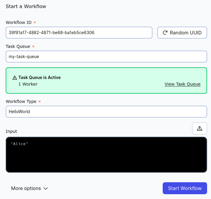 Start Workflow
