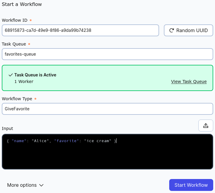 Start Workflow